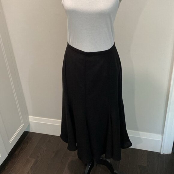 Melanie Lyne Black Flowy A-line skirt Size 10 - Picture 8 of 14